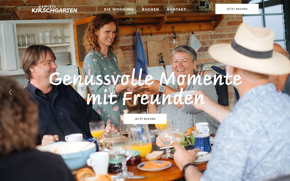 Screenshot der Website Ferienwohnung Metzelthin 6